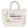 Sac Fête des Mères Mamie Famille Idée Cadeau anniversaire Noël Travail Boulot Métier Départ Retraite Collègue Femme cabas shopping plage