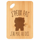 Planche bambou gravée personnalisée femme homme idée cadeau Fête des Mères Fête des Pères apéro papa maman prénom cuisine plateau fromage