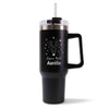 Mug isotherme Joyeux noël Aurélie cerf Noir