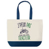 Sac de shopping bleu J'peux pas Tracteur