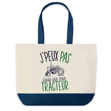 Sac de shopping bleu J'peux pas Tracteur
