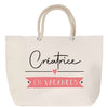 Sac Fête des Mères Mamie Famille Idée Cadeau anniversaire Noël Travail Boulot Métier Départ Retraite Collègue Femme cabas shopping plage