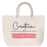 Sac Fête des Mères Mamie Famille Idée Cadeau anniversaire Noël Travail Boulot Métier Départ Retraite Collègue Femme cabas shopping plage