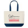Sac de shopping bleu Opticienne en Vacances
