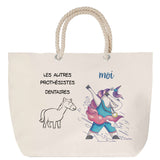 Sac Fête des Mères Mamie Famille Idée Cadeau anniversaire Noël Travail Boulot Métier Départ Retraite Collègue Femme cabas shopping plage