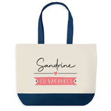 Sac de shopping bleu Sandrine en Vacances
