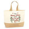 Sac Jute Fête des Mères Fêtes des Pères Mamie Papi Famille Idée Cadeau anniversaire Noël Travail Boulot Métier Départ Retraite Collègue Femme Homme