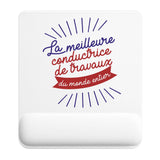 Tapis de souris ergonomique avec repose-poignet, accessoire bureau pour femme et homme, fête des pères, cadeau pas cher, idée cadeau fête des mères, secret santa, départ à la retraite, télétravail et gaming