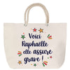 Sac Fête des Mères Mamie Famille Idée Cadeau anniversaire Noël Travail Boulot Métier Départ Retraite Collègue Femme cabas shopping plage