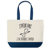 Sac de shopping bleu J'peux pas Double Dutch