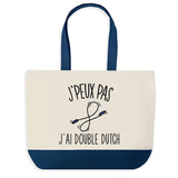 Sac de shopping bleu J'peux pas Double Dutch