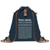 sac a dos femme bleu coton recycle avec pochette cadeau original pour collegue amie prof ou soeur idee cadeau femme noel anniversaire secret santa ou depart a la retraite sac pratique chic et ecoresponsable design breton elegant