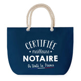 Sac de plage Bleu anse corde Certifiée meilleure Notaire