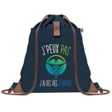 sac a dos bleu coton recycle avec pochette idee cadeau originale pour collegue ami prof ou membre de la famille cadeau mixte noel anniversaire secret santa ou depart au travail sac leger pratique et ecologique design breton moderne