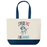Sac de shopping bleu J'peux pas Guitariste