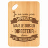 Planche bambou gravée personnalisée homme idée cadeau Fête des Pères apéro 30×20 prénom cuisine plateau fromage anniversaire noel papa papi 