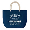 Sac de plage Bleu anse corde Certifié meilleur Responsable