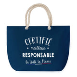 Sac de plage Bleu anse corde Certifié meilleur Responsable