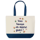 Sac Fête des Mères Mamie Famille Idée Cadeau anniversaire Noël Travail Boulot Métier Départ Retraite Collègue Femme cabas shopping plage