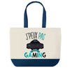 Sac de shopping bleu J'peux pas Gaming