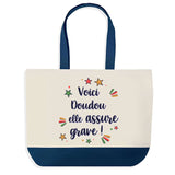 Sac Fête des Mères Mamie Famille Idée Cadeau anniversaire Noël Travail Boulot Métier Départ Retraite Collègue Femme cabas shopping plage