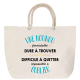 Sac Fête des Mères Mamie Famille Idée Cadeau anniversaire Noël Travail Boulot Métier Départ Retraite Collègue Femme cabas shopping plage