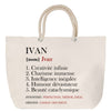 Sac Fête des Mères Mamie Famille Idée Cadeau anniversaire Noël Travail Boulot Métier Départ Retraite Collègue Femme cabas shopping plage