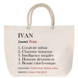 Sac Fête des Mères Mamie Famille Idée Cadeau anniversaire Noël Travail Boulot Métier Départ Retraite Collègue Femme cabas shopping plage