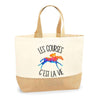 Sac Jute Fête des Mères Fêtes des Pères Mamie Papi Famille Idée Cadeau anniversaire Noël Travail Boulot Métier Départ Retraite Collègue Femme Homme