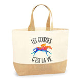 Sac Jute Fête des Mères Fêtes des Pères Mamie Papi Famille Idée Cadeau anniversaire Noël Travail Boulot Métier Départ Retraite Collègue Femme Homme
