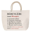 Sac Fête des Mères Mamie Famille Idée Cadeau anniversaire Noël Travail Boulot Métier Départ Retraite Collègue Femme cabas shopping plage