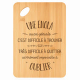 Planche bambou gravée personnalisée femme idée cadeau Fête des Mères apéro 30×20 prénom cuisine plateau fromage anniversaire noel maman mamie