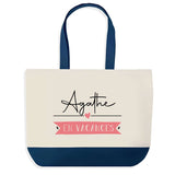 Sac de shopping bleu Agathe en Vacances