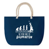 Sac de plage Bleu anse corde Né pour Badminton