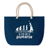 Sac de plage Bleu anse corde Né pour Badminton
