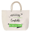 Sac Fête des Mères Mamie Famille Idée Cadeau anniversaire Noël Travail Boulot Métier Départ Retraite Collègue Femme cabas shopping plage