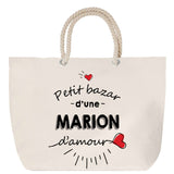 Sac Fête des Mères Mamie Famille Idée Cadeau anniversaire Noël Travail Boulot Métier Départ Retraite Collègue Femme cabas shopping plage