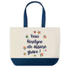Sac Fête des Mères Mamie Famille Idée Cadeau anniversaire Noël Travail Boulot Métier Départ Retraite Collègue Femme cabas shopping plage