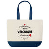 Sac de shopping bleu Bazar d'une Véronique d'amour