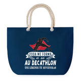Sac de plage Bleu anse corde Décathlon Légende Humour Geek