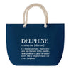 Sac de plage Bleu anse corde Delphine Définition Femme