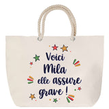 Sac Fête des Mères Mamie Famille Idée Cadeau anniversaire Noël Travail Boulot Métier Départ Retraite Collègue Femme cabas shopping plage