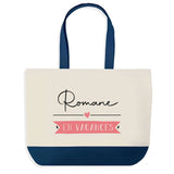 Sac de shopping bleu Romane en Vacances