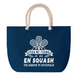 Sac de plage Bleu anse corde Squash Légende Humour Geek