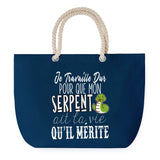 Sac de plage Bleu anse corde Serpent Travailler Dur