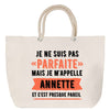Sac Fête des Mères Mamie Famille Idée Cadeau anniversaire Noël Travail Boulot Métier Départ Retraite Collègue Femme cabas shopping plage