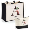 Cabas femme sac plage ou shopping tote bag pochette trousse Idée cadeau original pour anniversaire Noël travail départ retraite collègue famille fete des mères maman mamie