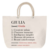 Sac Fête des Mères Mamie Famille Idée Cadeau anniversaire Noël Travail Boulot Métier Départ Retraite Collègue Femme cabas shopping plage