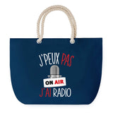 Sac de plage Bleu anse corde J'peux Pas Radio