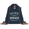 Sac à dos Bleu avec pochette Certifié meilleur Retraité